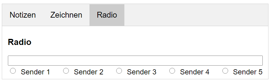 Single-Page-App: Radio